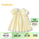 巴拉巴拉童裝兒童連衣裙寶寶女童A字裙甜美可愛(ài)雪紡裙夏裙子翻領(lǐng) 黃色調00333 110