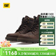 卡特（CAT）馬丁靴工裝靴男女鞋中性情侶款高幫鞋子男女商場(chǎng)同款 深褐色 41