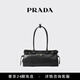 PRADA/普拉達【禮物】女士Prada Bonnie中號牛皮革手提單肩包 黑色
