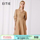 愛(ài)特愛(ài)（EITIE）時(shí)尚泡泡袖收腰大裙擺風(fēng)衣式連衣裙秋季新款襯衫裙女7907612 淺駝83 L (165)