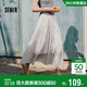 森馬（Semir）半身裙女松緊腰蛋糕裙百搭2025夏季肌理雪紡長(cháng)裙垂感107425120060