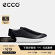 愛(ài)步（ECCO）國際品牌高端牛皮休閑德訓板鞋 柔酷零點(diǎn)男鞋537754 黑色41 HL
