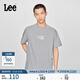 Lee舒適版經(jīng)典圓領(lǐng)Logo印花男女同款短袖T恤休閑潮流LUT0098394LE 石灰色（尺碼偏大，拍小一碼） XL