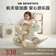 貝易搖搖馬溜溜車(chē)周歲生日禮物嬰兒玩具搖搖車(chē)木馬兒童搖馬寶寶 【6合1】貝易卡其-帶坐墊帶音樂(lè )