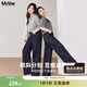 MsShe【不掉色天絲牛仔褲】大碼女裝2026春季胖mm分割顯瘦直筒褲 原牛色26年3月27日到貨 3XL