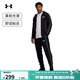 安德瑪（Under Armour）春夏Tracksuit男子寬松運動(dòng)休閑套裝1390152 黑色001 XL