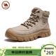 駱駝牌 男士馬丁靴戶(hù)外厚底工裝大黃靴情侶鞋 P15W307011 沙色 42