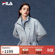 FILA 斐樂(lè )官方女裝棉服2026春新款時(shí)尚休閑寬松收腰保暖立領(lǐng)外套 純真藍-LB M 165/84A/M
