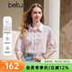 百圖（betu）女裝2026年春夏新款色織格紋襯衫日常通勤潮流上衣女2603D09 淺粉紅 M