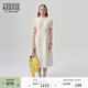 Teenie Weenie小熊女裝白色連衣裙夏季法式公主風(fēng)泡泡袖蕾絲裙 白色 XS
