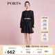 PORTS寶姿商場(chǎng)同款春季新品女裝連衣裙SD8D023PWA003 黑色 S (4)