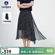 Navigare意大利小帆船波點(diǎn)半身裙2026春季新款不規則裙擺A字時(shí)尚中長(cháng)裙子 暗夜黑白 2XL
