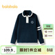 巴拉巴拉童裝兒童毛衣秋冬裝男童女童寶寶翻領(lǐng)毛衫針織衫 藍色調00488 120cm