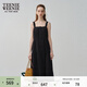 Teenie Weenie女裝夏季法式蕾絲花邊優(yōu)雅氣質(zhì)吊帶連衣裙公主裙 黑色 S