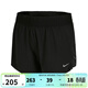 耐克（NIKE）運動(dòng)褲女子Dri-FIT夏季跑步速干中腰二合一多口袋短褲 HJ5377-010 L