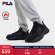 斐樂(lè )（FILA）官方火星2加絨復古跑步鞋男鞋冬季黑色老爹鞋潮鞋 黑-BK 42