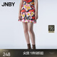 江南布衣（JNBY）春秋季女裝半身裙A字收腰涂鴉撞色印花女5O2D10170 949/紅黑系組合 XS