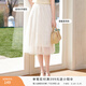 香影（xiangying）網(wǎng)紗半身裙女2026春夏新款高級感重工高腰顯瘦紗裙中長(cháng)a字裙 米色 M