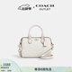 蔻馳（COACH）奧萊女士女包經(jīng)典老花ROWAN 迷你波士頓單肩斜挎包手提包 IM/白色/粉筆白色