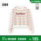森馬（Semir）商場(chǎng)同款|衛衣女冬季條紋字母抓絨2025時(shí)尚ins套頭衫101725116001