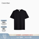 Calvin KleinJeans25夏季男士休閑簡(jiǎn)約ck刺繡純棉圓領(lǐng)打底針織短袖T恤上衣