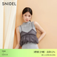 SNIDEL秋冬甜美薄紗吊帶無(wú)袖針織連衣裙兩件套SWNO244115 灰色 均碼 （F）