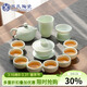 蘇氏陶瓷翡翠玉功夫茶具套裝羊脂玉陶瓷蓋碗青瓷茶壺組節日禮盒裝