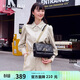 紅谷女士包包女包時(shí)尚菱格鏈條單肩包牛皮斜挎包小方包生日禮物送女友