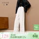 三彩2025秋季新款【萊賽爾】休閑褲中腰寬松闊腿褲長(cháng)褲簡(jiǎn)約S 云朵白 S 155/64A