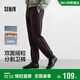 森馬（Semir）休閑褲女冬搖粒絨抗靜電寬松分割束腳長(cháng)褲2025運動(dòng)風(fēng)109725127004