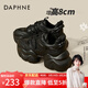 達芙妮老爹鞋女學(xué)生休閑鞋厚底春季2026新款秋冬款加絨運動(dòng)女鞋棉鞋子 黑色單里 37 (235mm) 標準碼