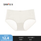 三福（SANFU） 女低腰不夾臀內褲 貼邊無(wú)痕輕薄舒適半平角褲女470522 白色 均碼