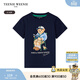 Teenie Weenie  Kids小熊童裝24春夏款男童全棉清爽百搭短袖T恤 藏青色 120 cm