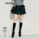 MO&Co.裙褲短褲A字西裝裙磨毛中高腰學(xué)院風(fēng) 摩安珂 黑色 M 165