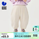 迷你巴拉男女童褲子春新款彈力香蕉褲彎刀褲【商場(chǎng)同款】 淺卡其50311 100