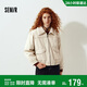 森馬（Semir）牛仔外套女冬季仿羊羔毛翻領(lǐng)夾棉寬松2025工裝風(fēng)夾克109725108017