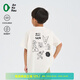 安高若Kids 春新品藝術(shù)家合作涂鴉短袖T恤*COOLMAX | AnKoRau 圖形色（本白） 150
