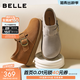 百麗（Belle）復古勃肯鞋女舒適內增高休閑全包單鞋B2849CM5 卡其色 36 (230mm)