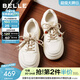 百麗（Belle）時(shí)尚串珠小白鞋女26春新款商場(chǎng)厚底增高休閑板鞋F1D1DAM6 米白 38 (240mm)