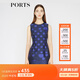 PORTS寶姿  新品女裝甜美無(wú)袖圓領(lǐng)波點(diǎn)連衣裙SA8D084FFQ044 藏青底藍點(diǎn) M (6)