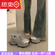 回力四季松糕厚底老爹鞋女2026新款春秋小個(gè)子增高女鞋網(wǎng)面透氣休閑鞋 銀色（專(zhuān)柜品質(zhì)） 35 （專(zhuān)柜品質(zhì)）