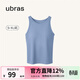 ubras羅紋bra-in經(jīng)典小圓領(lǐng)背心女修身收副乳可外穿針織衫背心 丹寧藍色 M