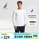 諾帝卡（NAUTICA）24秋冬新款多色基礎經(jīng)典長(cháng)袖T恤男TE4301 白色1BW M