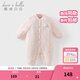 戴維貝拉（DAVE＆BELLA）初生嬰兒連體衣新生兒睡衣洋氣寶寶衣服外出服冬裝新款爬服 小兔印花DB4238364-A 59cm （建議身高52-59cm）