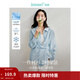 茵曼（INMAN）章若楠同款歐若風(fēng)天絲薄開(kāi)衫女裝襯衫2026夏季新品長(cháng)袖襯衣 多扣款錢(qián)布雷藍-18424138 M