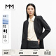 麥檬MM麥檬秋冬百搭通勤職業(yè)西服小個(gè)子休閑條紋西裝外套女599C210141 深藏青西裝599C210141-1 S （110斤以下）