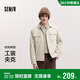 森馬（Semir）[商場(chǎng)同款]夾克男2025春季純色工裝外套簡(jiǎn)約針織上衣101125108120