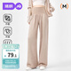 婧麒（JOYNCLEON）孕婦褲外穿春秋闊腿褲不勒肚子休閑褲孕婦裝 燕麥 XXL Jyk186430