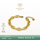 MONOLOGUE獨白鏈金主義黃金足金豬鼻子手鏈MR920女生日禮物送禮送朋友禮物 15cm