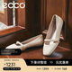 愛(ài)步（ECCO）芭蕾瑪麗珍鞋 優(yōu)雅方頭羊皮淺口單鞋女 舞悅234303 石灰色37 HL